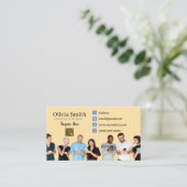 QR-Code-Visitenkarten für soziale Netzwerke von 10 Visitenkarte (Stehend Vorderseite)