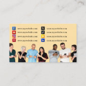 QR-Code-Visitenkarten für soziale Netzwerke von 10 Visitenkarte (Rückseite)