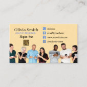 QR-Code-Visitenkarten für soziale Netzwerke von 10 Visitenkarte (Vorderseite)