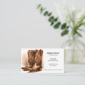 QR-Code-Visitenkarten für Western Visitenkarte (Stehend Vorderseite)