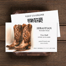 QR-Code-Visitenkarten für Western Visitenkarte