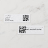 QR Code-Visitenkarten Mini Visitenkarte (Vorne/Hinten)