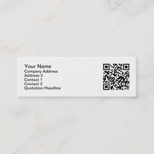 QR Code-Visitenkarten Mini Visitenkarte (Vorderseite)