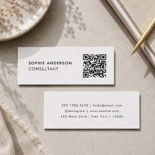 QR-Code-Visitenkarten Mini Weiße Kontaktkarte Visitenkarte