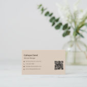 Qr-Code-Visitenkarten Visitenkarte (Stehend Vorderseite)