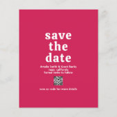 QR Code Viva Magenta Budget Hochzeit speichern das Flyer (Vorne)