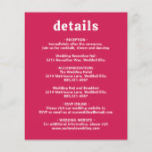 QR Code Viva Magenta Haushalt Einladung Hochzeit Flyer (Hinten)