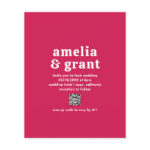 QR Code Viva Magenta Haushalt Einladung Hochzeit