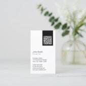QR-Code-Vokalkarte für das Schwarze Label Visitenkarte (Stehend Vorderseite)