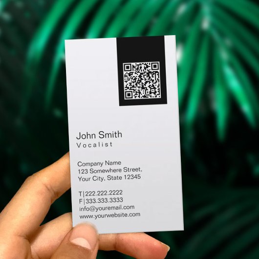 QR-Code-Vokalkarte für das Schwarze Label Visitenkarte