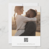 QR-Code von Boho Chic Green und White Multi Foto Save The Date (Rückseite)