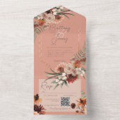 QR-Code von Boho Rust & Neutral Fall Floral Peach All In One Einladung (Innen Boden)