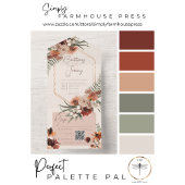 QR-Code von Boho Rust & Neutralfall Floral Creme All In One Einladung