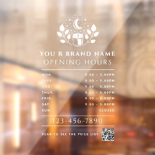 QR-Code von Hexchy Candle Shop Openings Stunden Fensteraufkleber