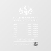 QR-Code von Hexchy Candle Shop Openings Stunden Fensteraufkleber (Blatt)