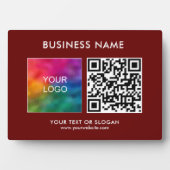QR-Code-Vorlage für benutzerdefinierte Firmenlogos Fotoplatte (Vorderseite)