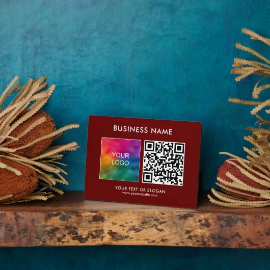 QR-Code-Vorlage für benutzerdefinierte Firmenlogos Fotoplatte (Seite)