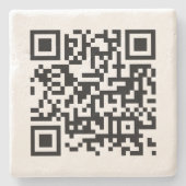 QR-Code-Vorlage für benutzerdefinierte Unternehmen Steinuntersetzer (Vorderseite)