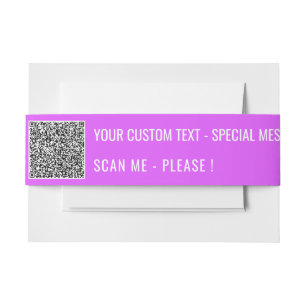 QR-Code Vorlage für benutzerdefinierten Text und F Einladungsbanderole