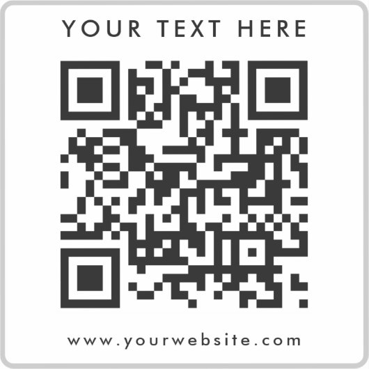 QR-Code-Vorlage für benutzerdefiniertes Logo Elega Aufkleber (Vorderseite)