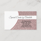 QR-Code-Vorlage für beruflich rosa Glitzer Visitenkarte (Rückseite)