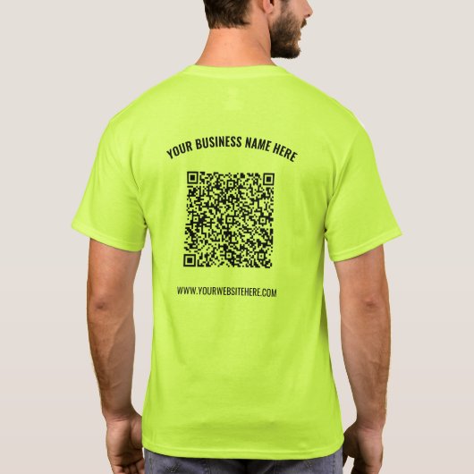 QR-Code-Vorlage für Business-T - Shirt mit benutze (Rückseite)