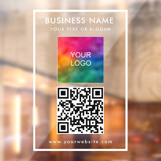 QR-Code-Vorlage für das beste elegante Firmenlogo Fensteraufkleber (Blatt 2)