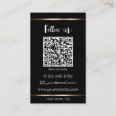 QR-Code-Vorlage für das Gold-Logo der Rose Visitenkarte (Rückseite)