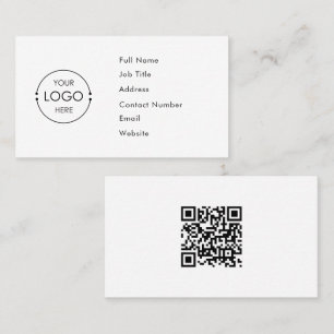 QR-Code-Vorlage für die Business-Card für das Whit Visitenkarte