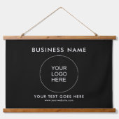 QR-Code-Vorlage für Firmenlogos anpassen Wandteppich Mit Holzrahmen (Vorne)