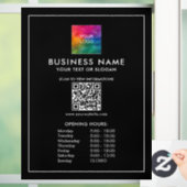 QR-Code-Vorlage für Geschäftslogos Öffnungszeiten Fensteraufkleber (Zuhause)