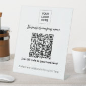QR-Code-Vorlage für Geschäftstabletten Sockelschild (In Situ)