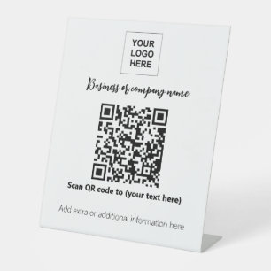 QR-Code-Vorlage für Geschäftstabletten Sockelschild