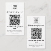 QR-Code-Vorlage für Geschäftstabletten Visitenkarte (Vorne/Hinten)