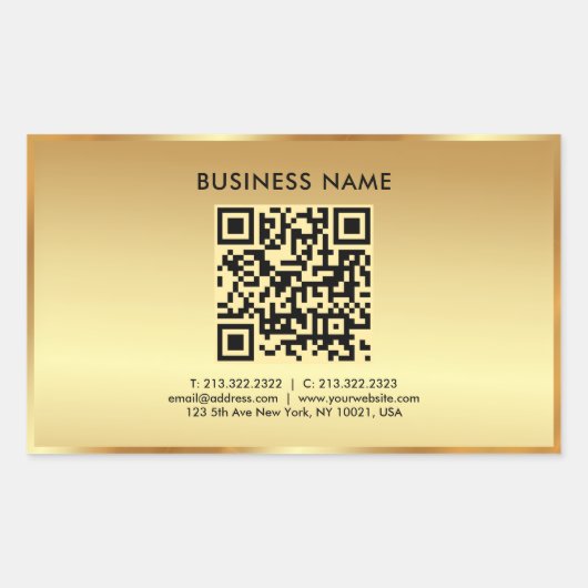 QR-Code-Vorlage für Ihr benutzerdefiniertes Textlo Rechteckiger Aufkleber (Vorderseite)