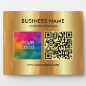 QR-Code-Vorlage für Ihr Business-Logo Fotoplatte (Vorderseite)