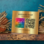 QR-Code-Vorlage für Ihr Business-Logo Fotoplatte (Seite)