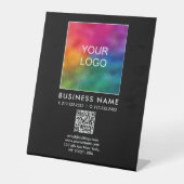 QR-Code-Vorlage für kundenspezifische Geschäftslog Sockelschild (Vorderseite)