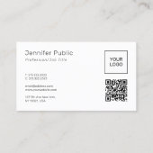 QR-Code-Vorlage Laden Sie Ihr eigenes Firmenlogo h Visitenkarte (Rückseite)