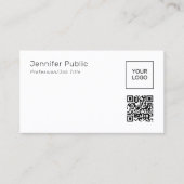 QR-Code-Vorlage Laden Sie Ihr eigenes Firmenlogo h Visitenkarte (Vorderseite)