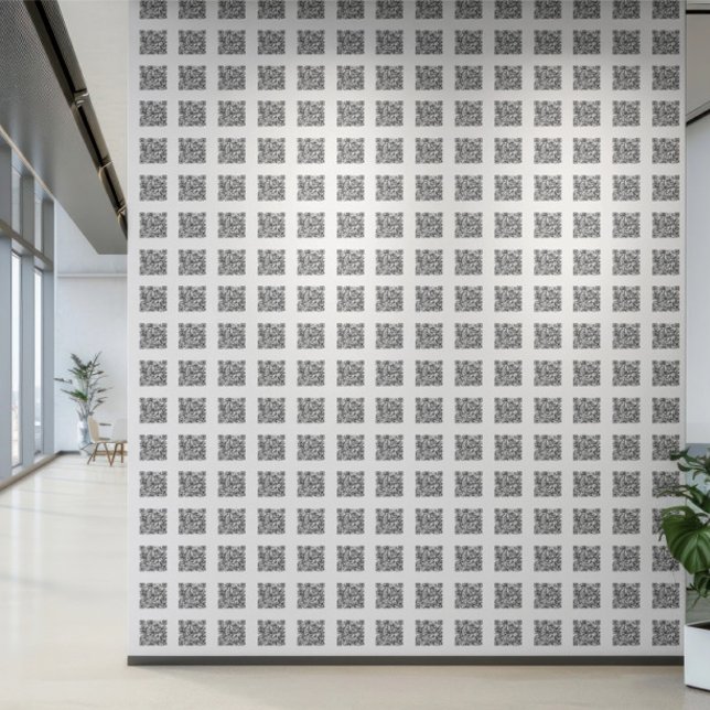 QR-Code-Vorlage Personalisierter URL Eindeutig Tapete (QR Code Template Personalized URL Unique Wallpaper by Ricaso. Business QR Code wallpaper rolls)