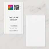 QR-Code-Vorlage prüfen Hochladen des Logos auf Visitenkarte (Vorne/Hinten)