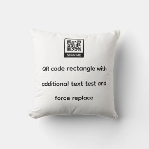 QR-Code-Vorlage Rechteck mit Text Ersetzen erzwing Kissen