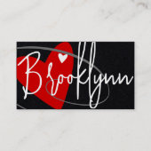 QR-Code-Vorlage Rot aus Liebe-Herzkrebsen Visitenkarte (Vorderseite)