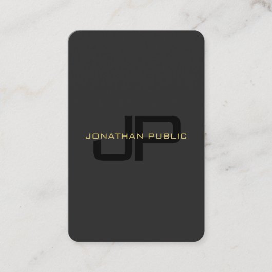 QR-Code-Vorlage Schwarz und Gold in Europa Visitenkarte (Vorderseite)