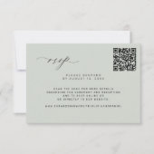 QR-Code Wald Salbei Grüne Hochzeit RSVP-Karte RSVP Karte (Vorderseite)