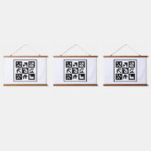 qr Code Wandteppich Mit Holzrahmen (Dreifach)