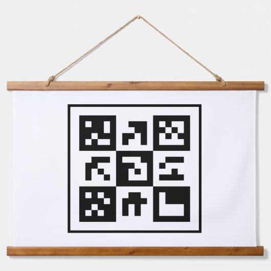 qr Code Wandteppich Mit Holzrahmen (Vorderseite 2)