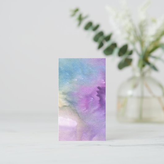 QR Code Wasserfarbiger Beruflicher Schmuck Vertika Visitenkarte (Stehend Vorderseite)