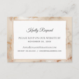 *~* QR-Code Website AR2 Marble Wedding RSVP Begleitkarte